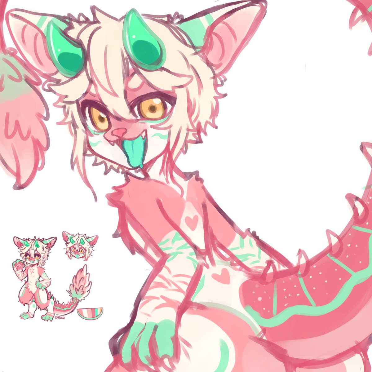 00_mng's tweet photo. color sketch of sandly 🍉 https://t.co/ijk0PPkx5j