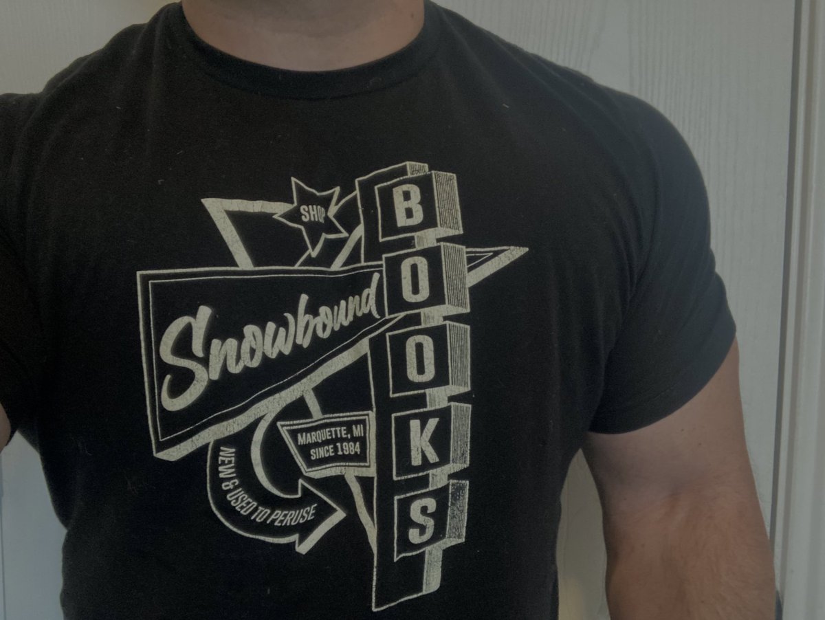Got an event today (first a reading and then I’m teaching a workshop on violence) and I’ll be repping <a href="/snowboundbooks/">Snowbound Books</a> thanks to @tacomikewalker!