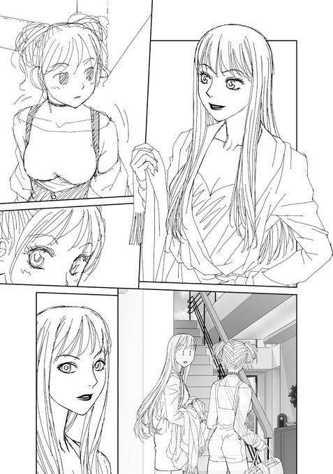 「My doll house」の下描き
台詞フキダシ無し絵その、161

胸の見せ方にちょっとこだわりが……😅 