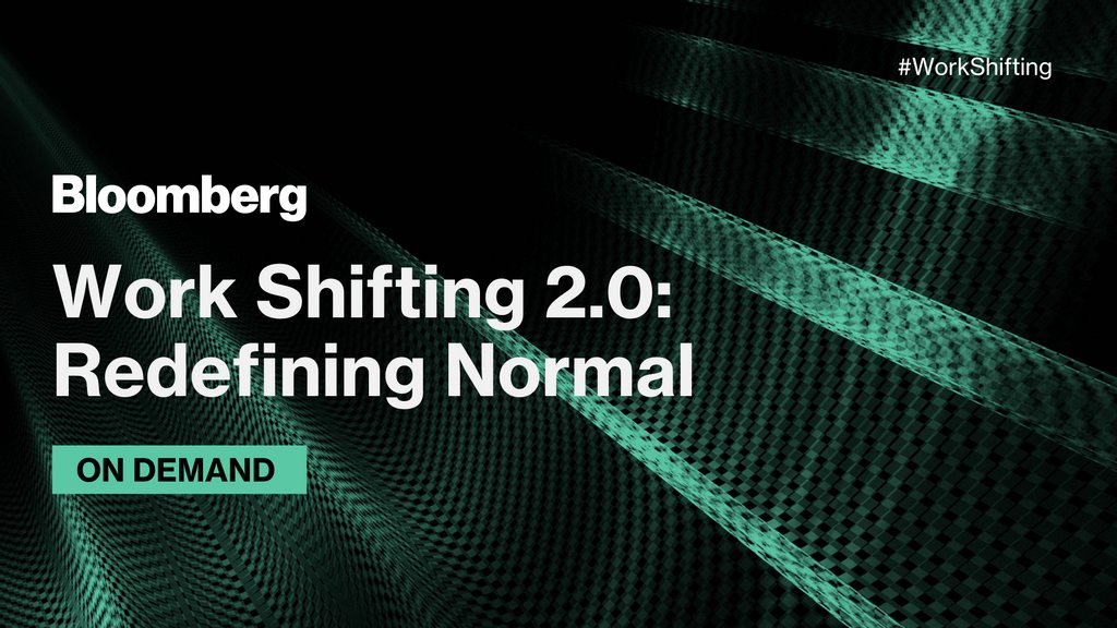 BloombergLive's tweet photo. What does the future of work look like? Watch #WorkShifting on-demand here! https://t.co/iekVia9CU3 https://t.co/zapTZPLJzs
