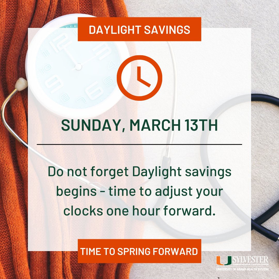 SylvesterCancer's tweet image. Daylight savings begins tomorrow, March 13th – time to adjust your clocks one hour forward. #SpringFoward