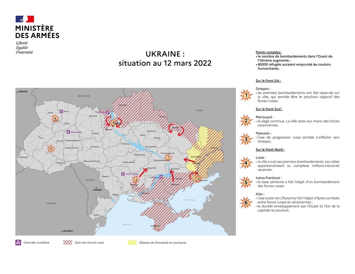 stratpol_site's tweet photo. Carte des opérations en Ukraine publiée par le Ministère des Armées français. Légèrement en retard mais je vais quand même réclamer des droits d'auteurs. https://t.co/2d3xnVyOiA