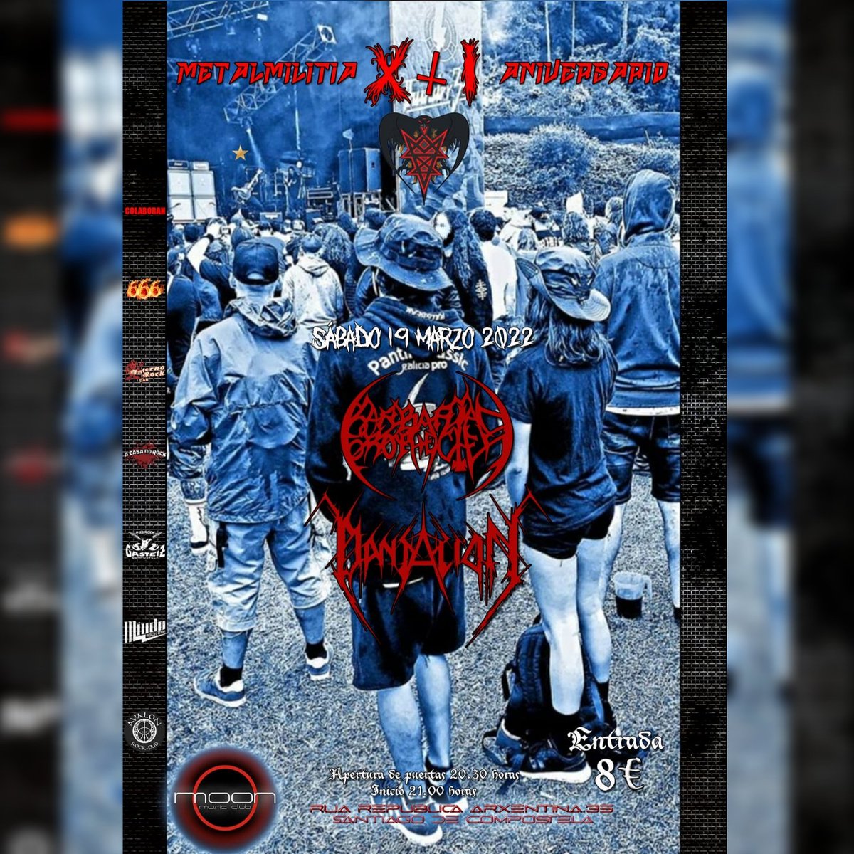 BPband_official's tweet photo. ⚠️ ATENCIÓN‼️

🔹 El próximo sábado 19 de Marzo BP + Dantalion en la Sala Moon de SANTIAGO DC, en un evento organizado por KorVidus  para celebrar el aniversario de Metal Militia. No os lo perdáis!!!

🔸A partir de las 20:30H, entrada 8€.

#deathmetal #blackmetal #underground https://t.co/PZajpgRZcw