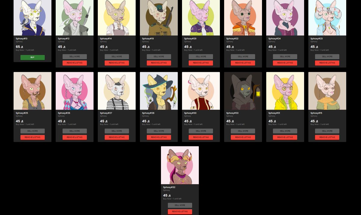 Latest Sphoxies are now online on  algoxnft.com/collection/sph… 👀

Also remember that you can always shoot an offer for the Sphoxy you like, thanks to <a href="/ALGOxNFT/">ALGOxNFT</a> 🚀

Have a beautiful night #algofam, love you all 😊❤️👋

#AlgoNFT #Algorand #NFTcollections #NFT #NFTCommunity