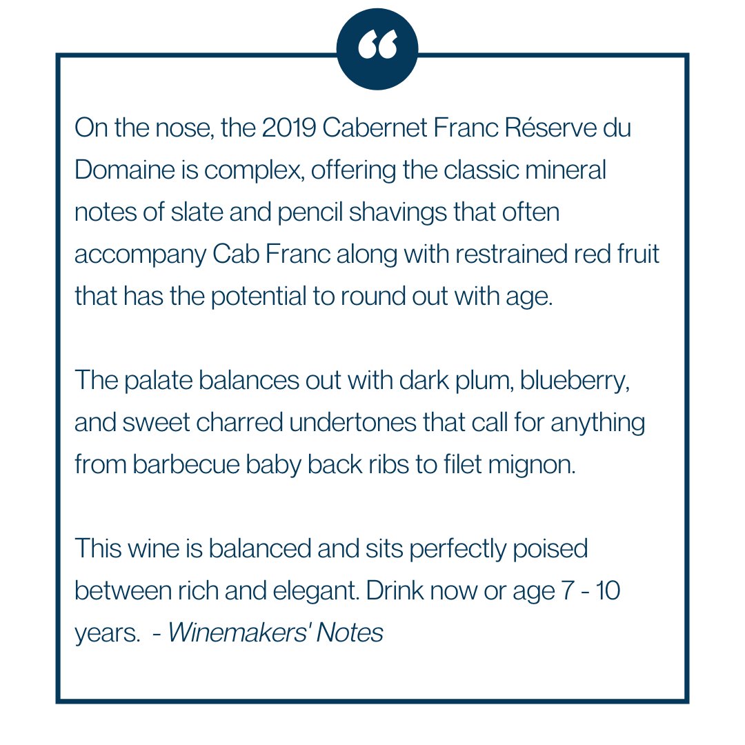 New Release Alert! Our 2019 Cabernet Franc Réserve is now available online and in-store: queylus.com/store/p204/cab…