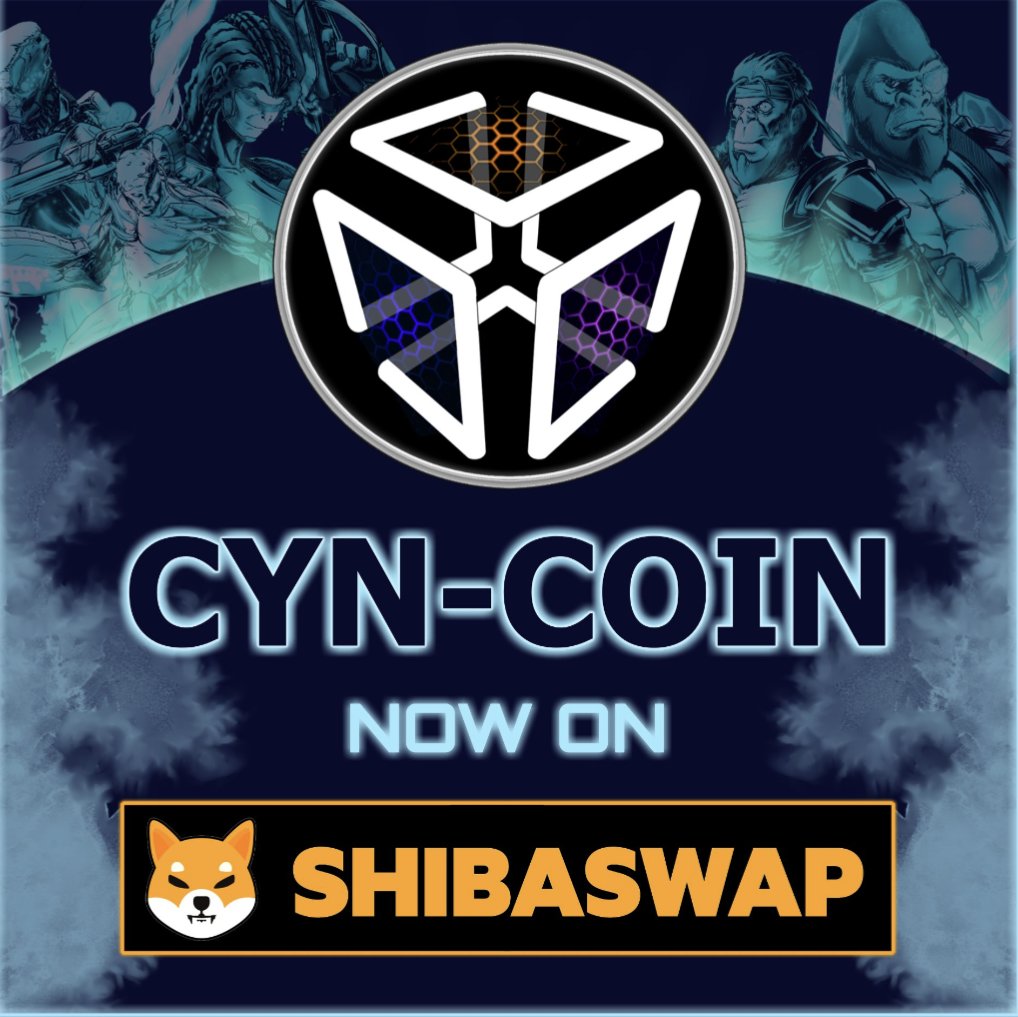 STOP 🛑!

Limited weekend deal!

For anyone who buys 0.2 #ETH worth of $CYNC on #ShibaSwap we will reward you with #1 Rare NFT!!!

Rare #NFTs will be used in a few months to stake and earn $CYNC

Let's do it CYN-Community!!!

0xa5522d6137Ece774e8084BBf9c34398192cCdCa5