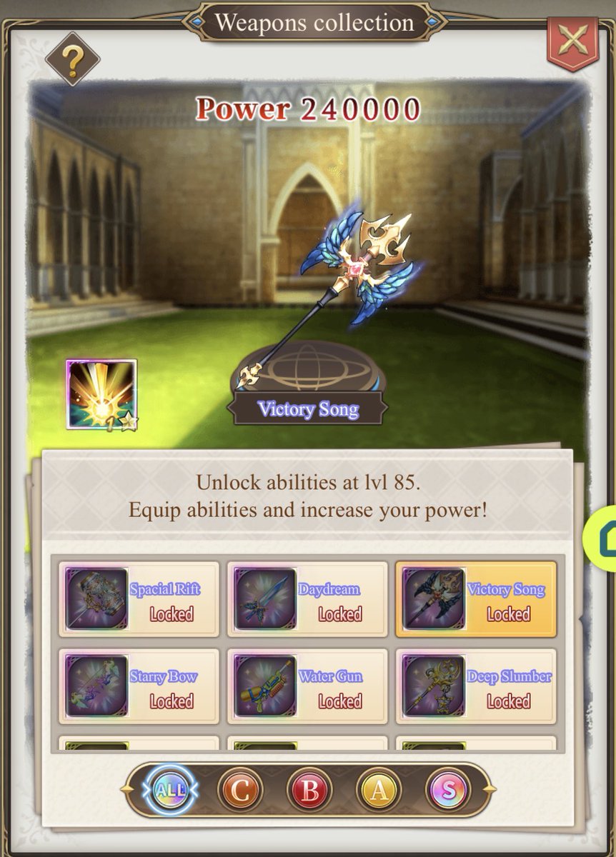 t12crypto's tweet photo. @seireianotheren can you tell me if this weapon can be used by cleric? Also how many shard needed to unlock the weapon for use? https://t.co/KndHBQG4lg