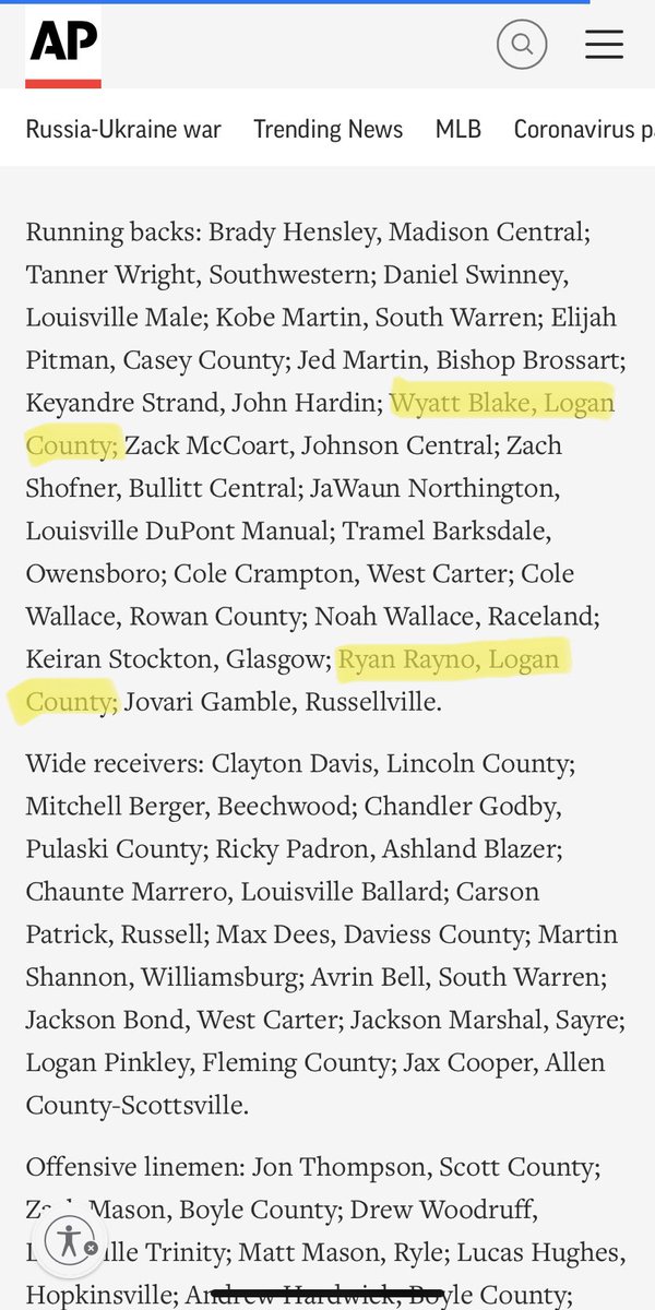 Congratulations <a href="/wyattblake11/">wyatt blake</a> and <a href="/RyanRayno3/">Ryan Rayno</a> for being selected to the 2021 Associated Press Honorable Mentioned for running backs.