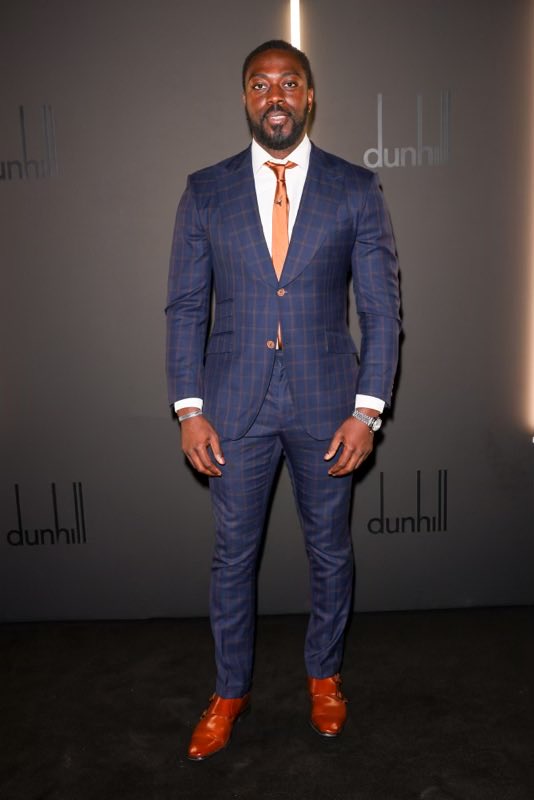 iamDavidAjala's tweet photo. Pre @bafta dinner and party. Good good vibes. Thank you #dunhill and ⁦@BritishGQ suit by⁩ ⁦@danielandlade⁩ https://t.co/SaYG1GXvXd