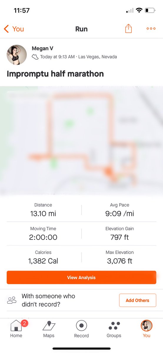 MeganVickery7's tweet photo. Impromptu half marathon this morning with a 797 ft elevation gain. Training for the @BSIMEvents Big Sur Marathon has pretty much been my half marathons, so we shall see how it goes… a little over a month left to get in some semblance of marathon shape #bsimbr #bibchat #bibrave https://t.co/DqeD3Nll8p