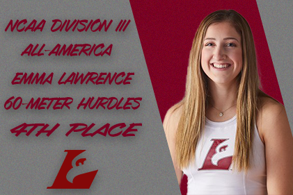 UWLAthletics's tweet photo. Congratulations to @UWL_WomensTrack Emma Lawrence on her fourth place finish and All-American Honors with a time of 8.71 in the 60-meter hurdles at the NCAA Division III National Track and Field Championships! https://t.co/HlVosPqWDl