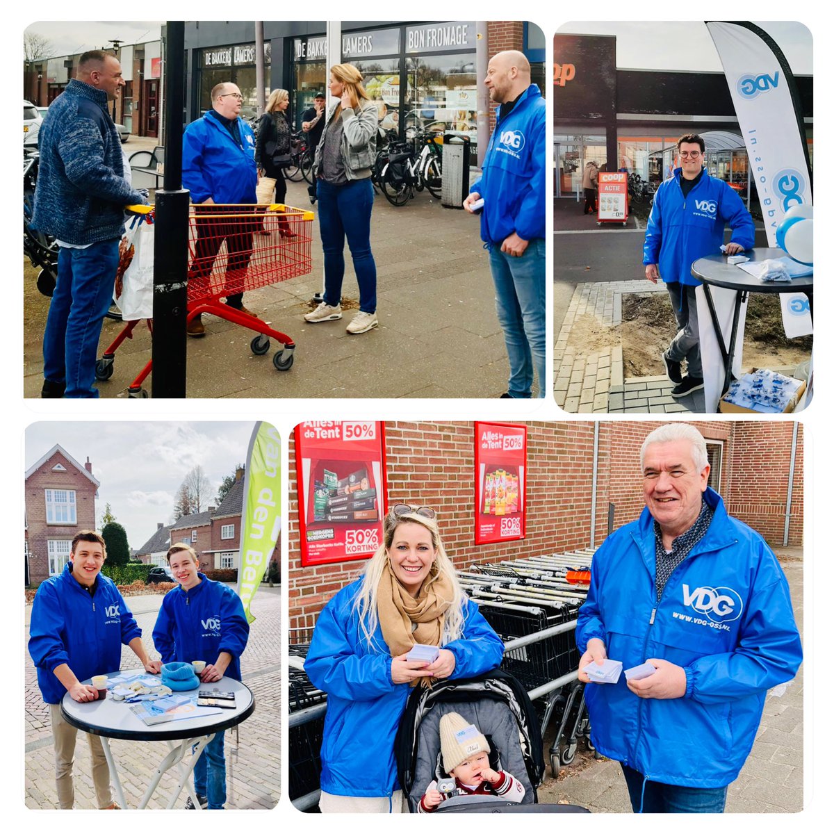 VDGgemOss's tweet photo. Wat een heerlijke en zonnige campagnedag! 
En heel veel mensen geven aan dat ze komende week lokaal gaan stemmen op VDG!
#dekrachtvanlokaal 💙 https://t.co/EKfp31N985