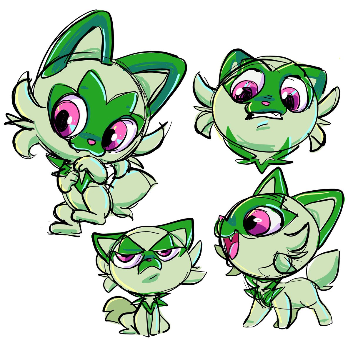 Grass kitty doodles oh yussssss #pokemon #Sprigatito