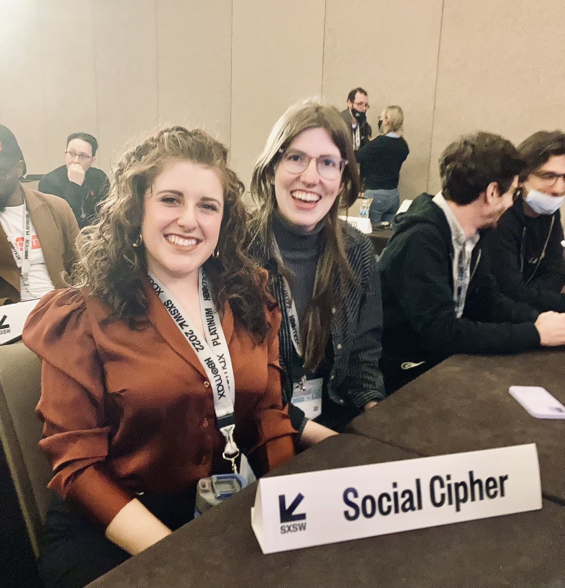 sharenarice's tweet photo. Socialized with @SocialCipher’s @VanSolo42 and Lucy Stevens at the #sxsw Pitch Competition

#Gaming #XR https://t.co/KUvMfTHO8o