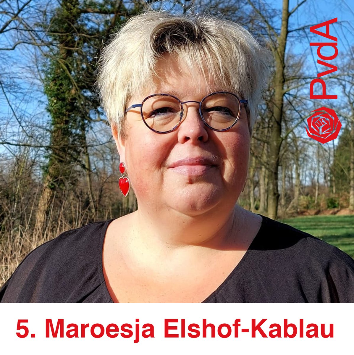 pvdabrummen's tweet photo. "Samen maken we de buurt fris en groen" zegt de nummer 5 Maroesja Elshof-Kablau. Meer weten over Maroesja? Bekijk onze website 🌹🗳  https://t.co/8E6aXBfdBJ
#StemSociaalKiesPvdA #PvdA #PvdABrummenEerbeek #GemeenteBrummen https://t.co/BVsYMicY7k