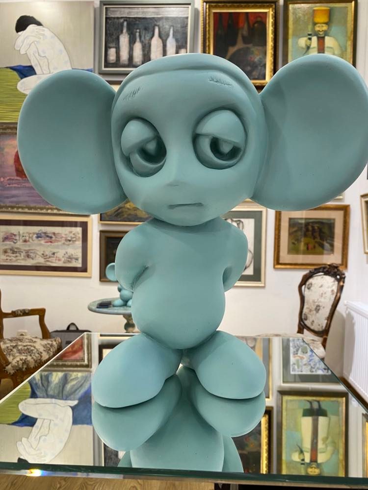 tea_nili's tweet photo. Take me too to America - urges an endearing creature from iconic #Soviet cartoons. A little statue of #Cheburashka, co-created by @TeaNili and Archil Tabagary, looks disillusioned &amp; sad, hoping to flee #Soyuzmultfilm to pursue his dreams at @DisneyStudios. https://t.co/MnoGMFaTLD https://t.co/goACqRZyF8