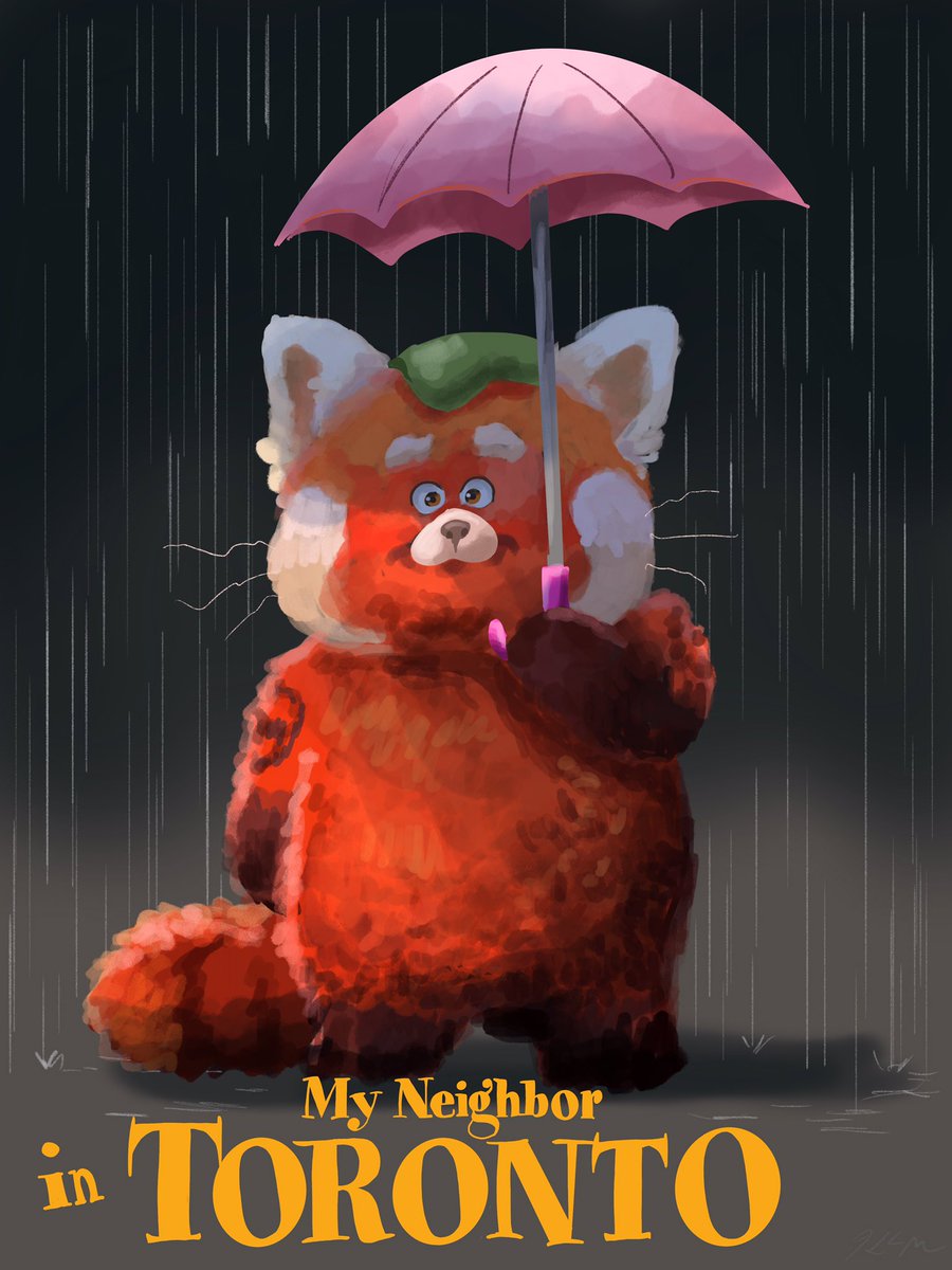 CatScratchPaper's tweet image. Watched #TurningRed and made some fanart because I couldn’t resist the play on the title.