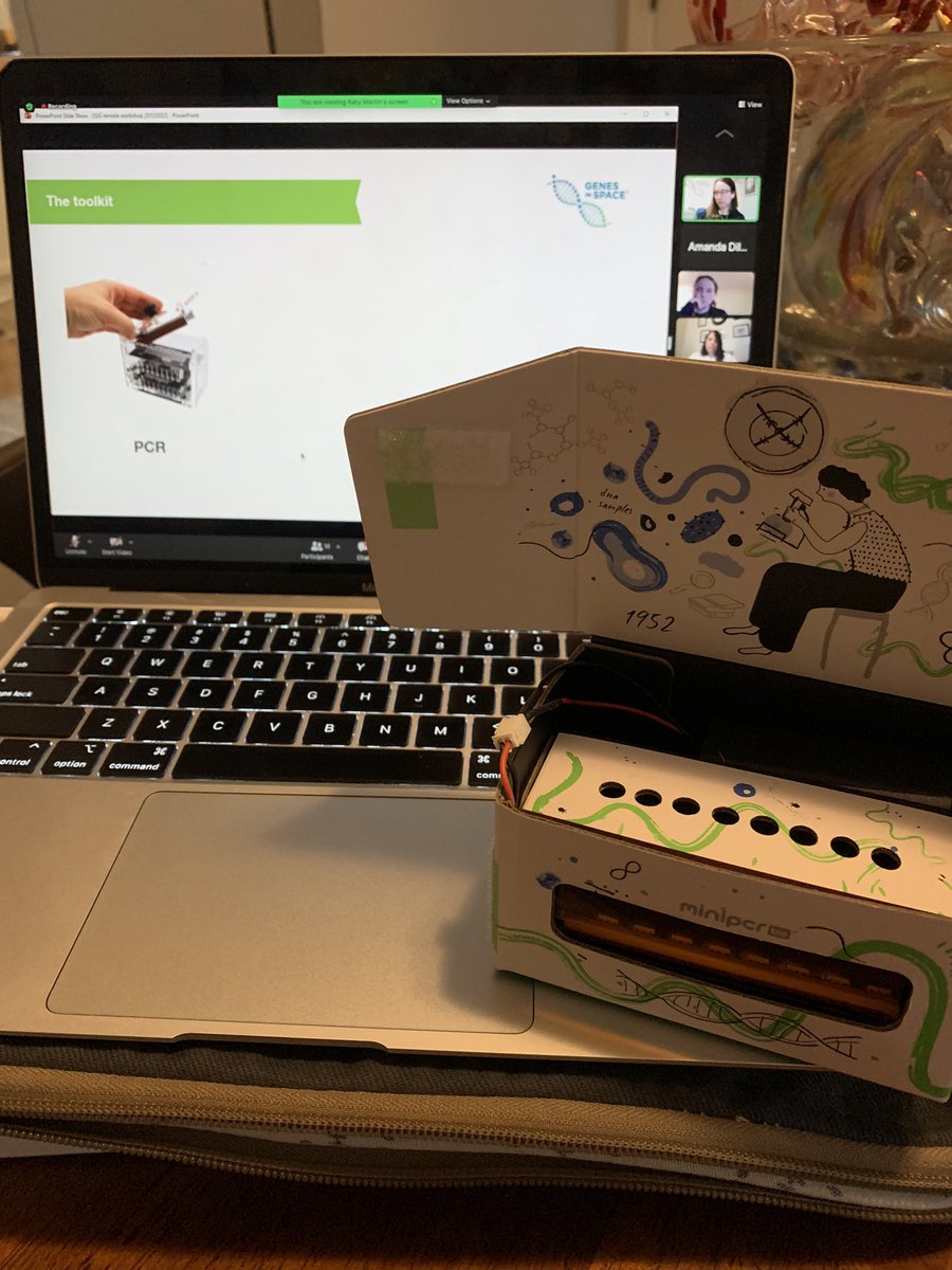 Had a lot of fun today with Katy and Emily doing an at home p51 lab! Thank you! <a href="/genesinspace/">Genes in Space</a> <a href="/miniPCR/">miniPCR bio</a>