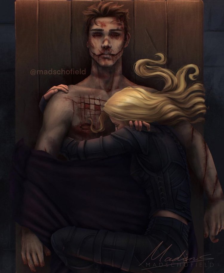 aelinscake's tweet photo. spoiler lâmina 
-
-
-
-
-
felicidade?? depois dessa fanart?? NÃO TEM FELICIDADE 

🎨 madschofield https://t.co/hy6Mp2joFf
