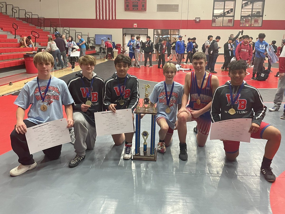 Webo_Wrestling's tweet photo. Western Boone is BACK 2 BACK middle school wrestling conference CHAMPIONS!!! https://t.co/bibkXBSE9o