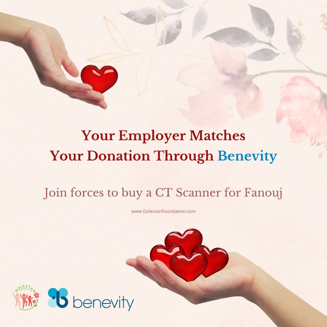 GolestanNGO's tweet photo. Most companies match your tax-deductible donations through Benevity or other platforms. We have 3 projects on your company's Benevity portal. 100% of your donations will be used toward the project of your choice.

Donation link:
https://t.co/PNhEULromA

#GolestanFoundation https://t.co/bqR3PjQD4M