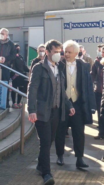 Behind the scenes photo of <a href="/michaelsheen/">michael sheen 💙</a> on set of series 2.

<a href="/GoodOmensPrime/">Good Omens</a> #GoodOmens #GoodOmens2