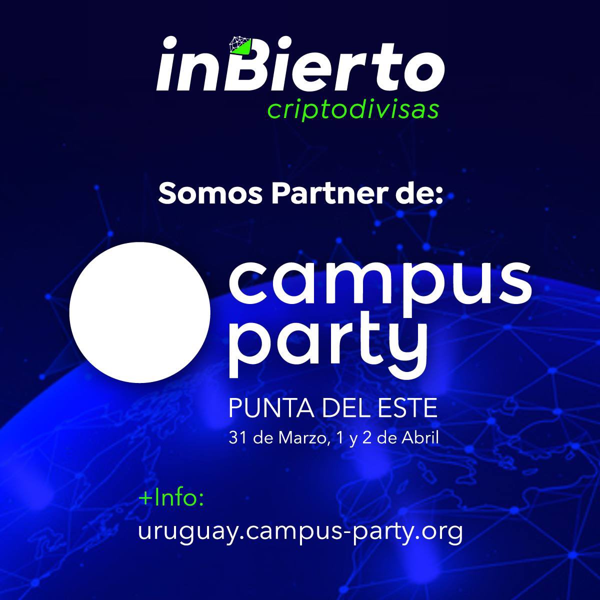 InBierto's tweet photo. ¡Somos parte de Campus Party! 

El evento se realizará este 31 de marzo, 1 y 2 de abril. Presentaremos la nueva versión de UTM y daremos a conocer una emocionante noticia. 

¡Te esperamos en nuestro stand! https://t.co/yBwSMgiBgj