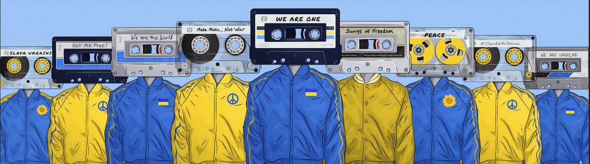 MixTapeHeadz's tweet photo. MixTape Headz Society will #StandWithUkraine and is auctioning special Ukraine Edition NFTs to support humanitarian efforts. Check out our OpenSea's Collection: https://t.co/ONyLRXPKeG #NFT #cryptoart #digitalart #nftcollector #nftcommunity #mixtapeheadz #mixtapeheadzsociety https://t.co/rXzuIreMkR