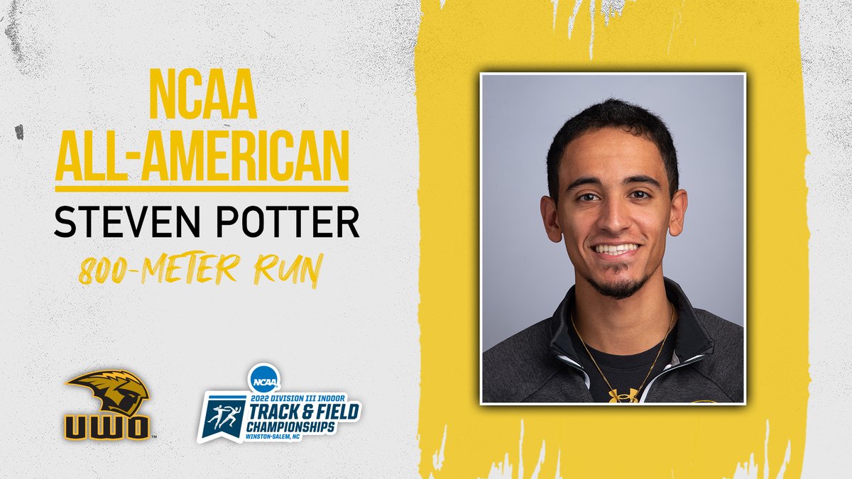 UWOshkoshTitans's tweet photo. Congratulations to @UWOTF_CC's Steven Potter on his second-place finish in the 800-meter run (1:51.07) at the NCAA Div. III Men's Track &amp; Field Championships in Winston-Salem, N.C.

It is the second indoor All-America award for Potter in the event. https://t.co/ZbefS54xjS