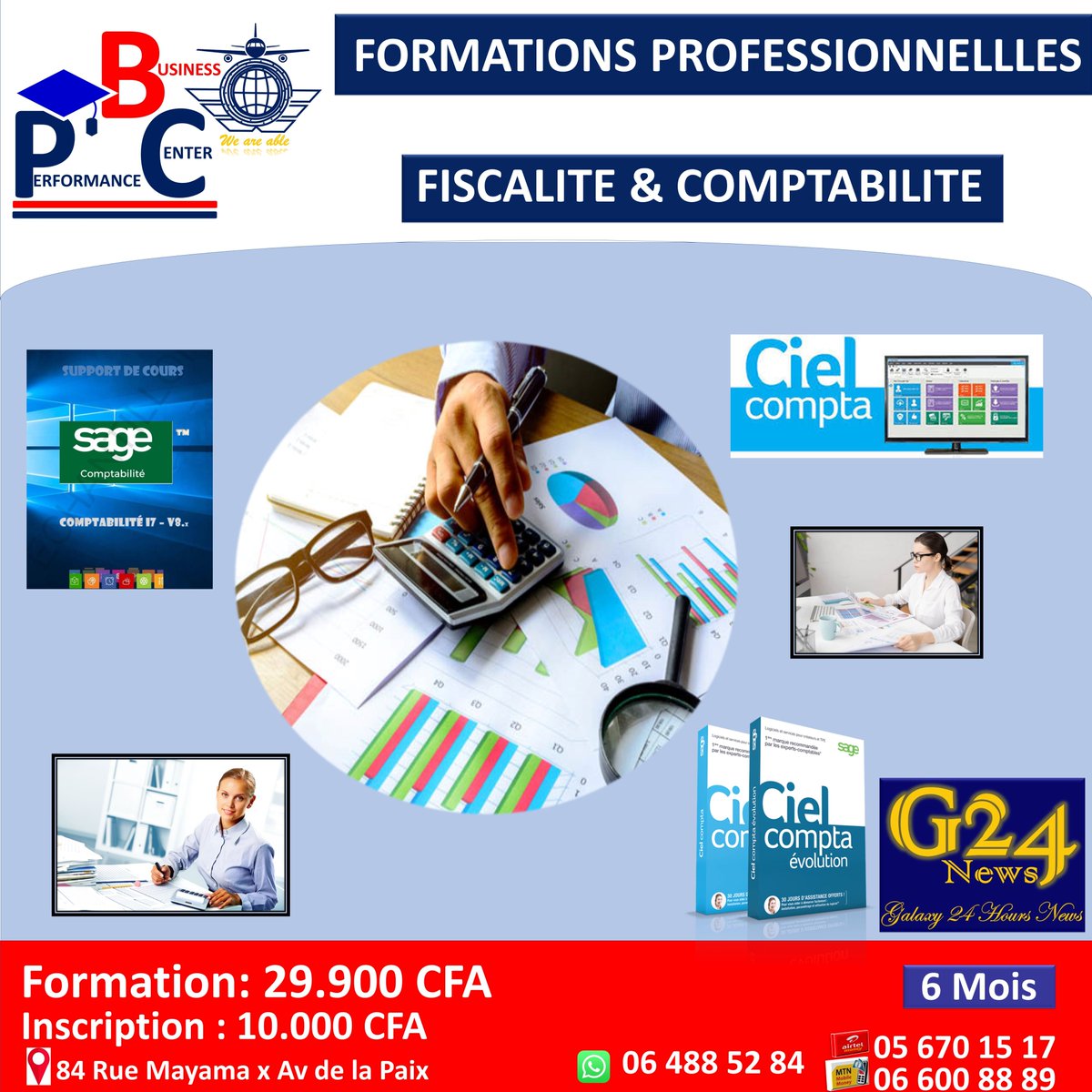 G24News6's tweet photo. La Gestion Fiscale et Comptable est le socle de toute entreprise. "L'informel nourrit un Etat".
Désormais, plus besoin de se faire des soucis, vous pouvez vous-même gérer et contrôler votre propre entreprise afin d'avoir une vision large et diversifiée de votre structure. https://t.co/2Uqu9aUFtE