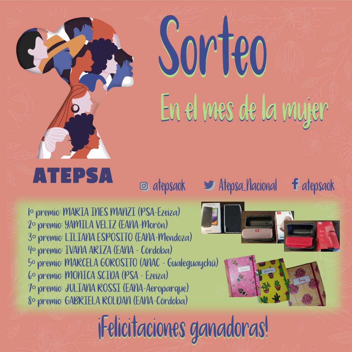 💐FELICITACIONES A LAS GANADORAS DEL SORTEO EN EL MES DE LA MUJER!💐

Nos pondremos en contacto con las compañeras para hacerles llegar su premio.💎

Mirá el sorteo desde nuestro canal 

youtu.be/bIP9gRSs1Es
