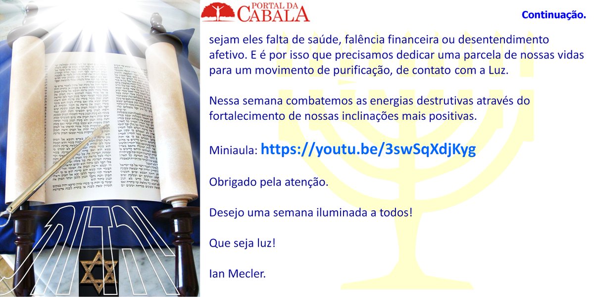 ♂♀☮♥ #freedomofthought #StarOfDavi #Judaism  #kaballah  PORTAL DA CABALA - Conexão da semana: (25) A MAGIA DO SETE.  Miniaula  da semana: youtu.be/3swSqXdjKyg
