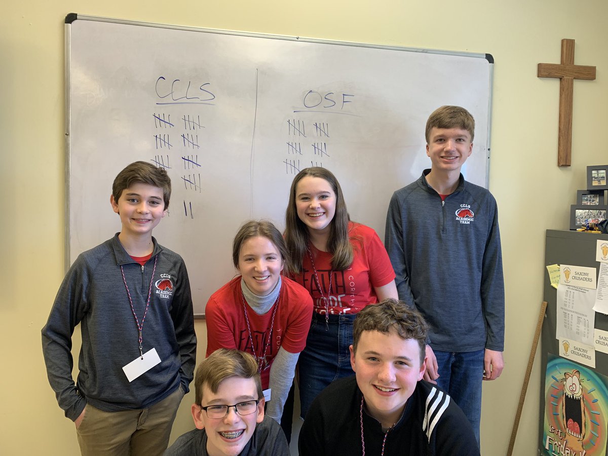 CCLSAlbers's tweet photo. The two @CCLSChargers academic teams competed in the State Scholar Bowl this weekend. The red team gained experience and did a great job. The white team is the state champion, going undefeated the entire tournament! Congratulations to all the competitors! https://t.co/Cl9djcVvCx