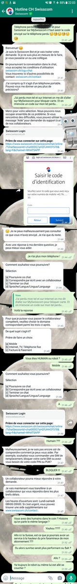 SharkyOrPeanuts's tweet photo. La communication 5.0 chez #SwisscomPireYaPas Un SERVICE PAS CHER DU TOUT et comme la police et l'armée, ne fonctionne que pendant les heures de bureau. Dommage qu'on n'ait pas AUSSI externalisé ça en Chine, ça au moins ça aurait eu son utilité 😡😠😡😠😡😠😡😠 https://t.co/An9D20fDm8