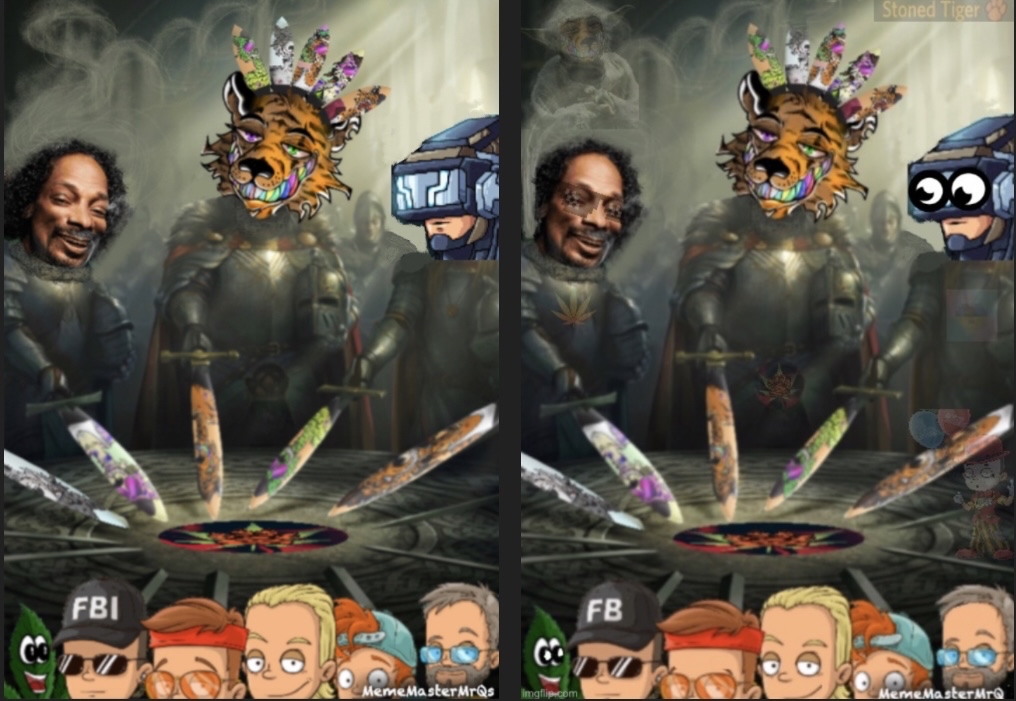 Stoned_Tigers's tweet photo. Spot the Difference 👀

Prizes
1️⃣ #Whitelist 
2️⃣ 0.15 $SOL
3️⃣ 0.1 #SOL 

Rt &amp; Like 👇

#NFT #SolanaNFT 
@SnoopDogg &amp; @elliotrades &amp; @chadandbradnft @Stoned_Tigers https://t.co/CI5w7Os8n4