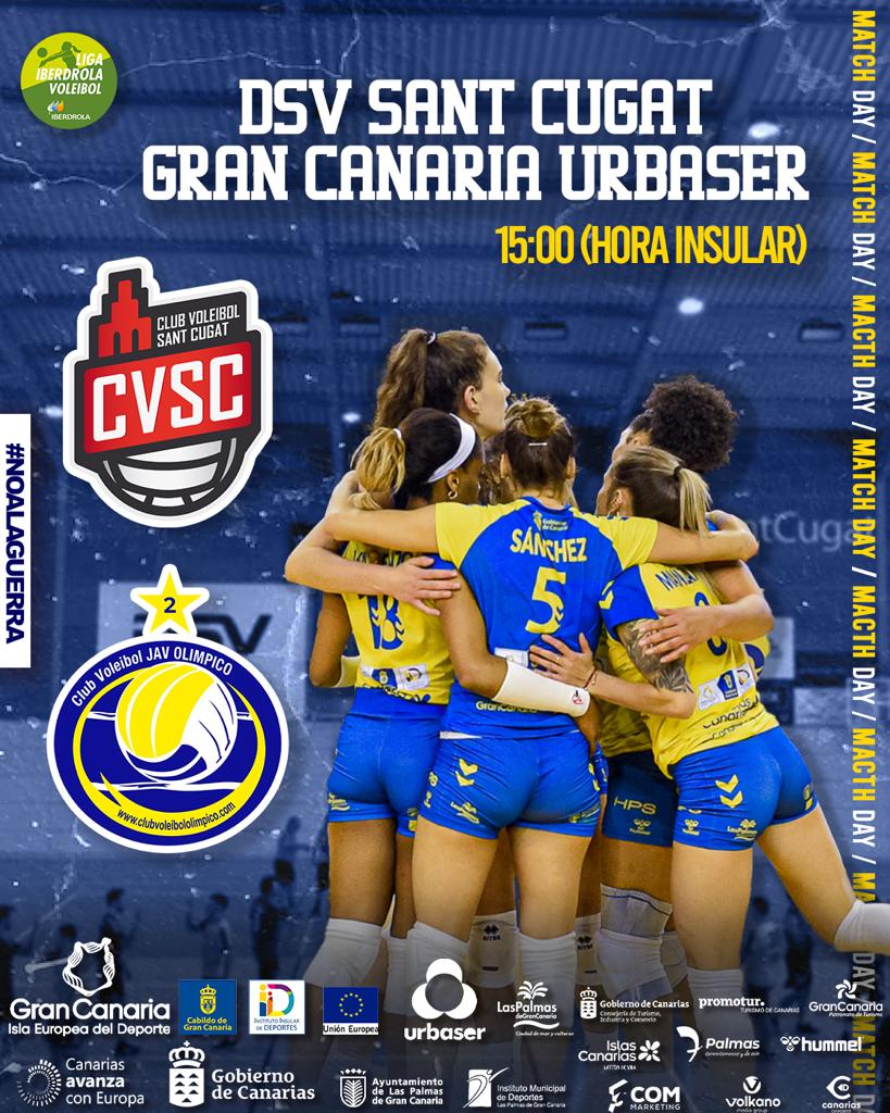 cvjavolimpico_'s tweet photo. 🏐 #GameDay #LigaIberdrolaVB 

@VoleiSantCugat 🆚CV #GranCanaria @urbaser_ 

🏆 J14
⌚️ 15:00hic
🏟  Pavelló M. de Valldoreix
📺 https://t.co/iikricdbcE

#SomosElOlímpico #GCIslaEuropeadelDeporte #GranDeporte #GranDestino #MuchoPorVivir #islascanariaslatituddevida #NoALaGuerra https://t.co/WAOSYCehKL