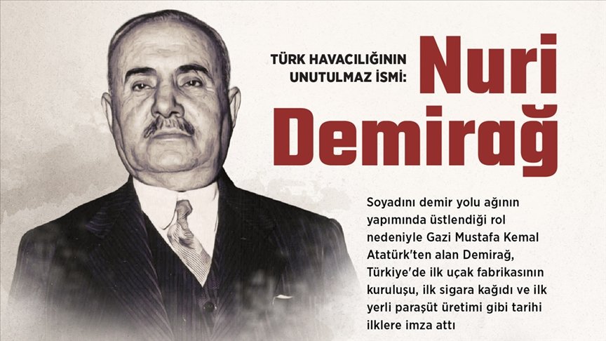 TRBilgiMerkezi's tweet photo. 🕓Yıl 1936

🌀Soyadını Mustafa Kemal Atatürk'ten, ününü uçaklarından alan Türk havacılığının unutulmaz ismi: Nuri Demirağ

🌀1936'da Türkiye'nin ilk uçak fabrikasını kurma girisiminde bulundu. Nu.D-36 adlı ilk tek motorlu uçağı üretti.

İyileri de hatırla #Türkiye 

Unutma! https://t.co/Gd0qWtv7sa