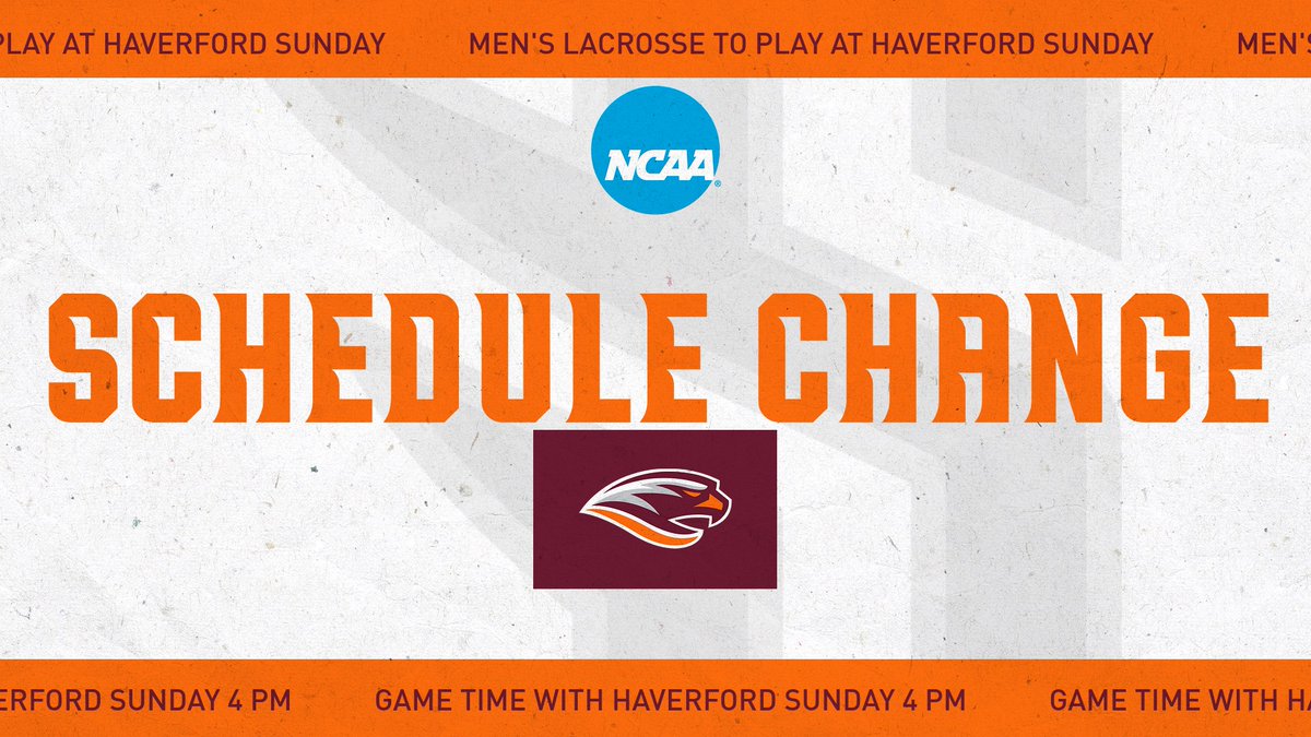 GOSusqU's tweet photo. MLAX | SCHEDULE UPDATE
#SUMLAX will take on Haverford tomorrow, Sunday afternoon at 4 PM in non-conference play.
#AllIn // #GoSU // #RiverHawkPride https://t.co/85LMvewwIN