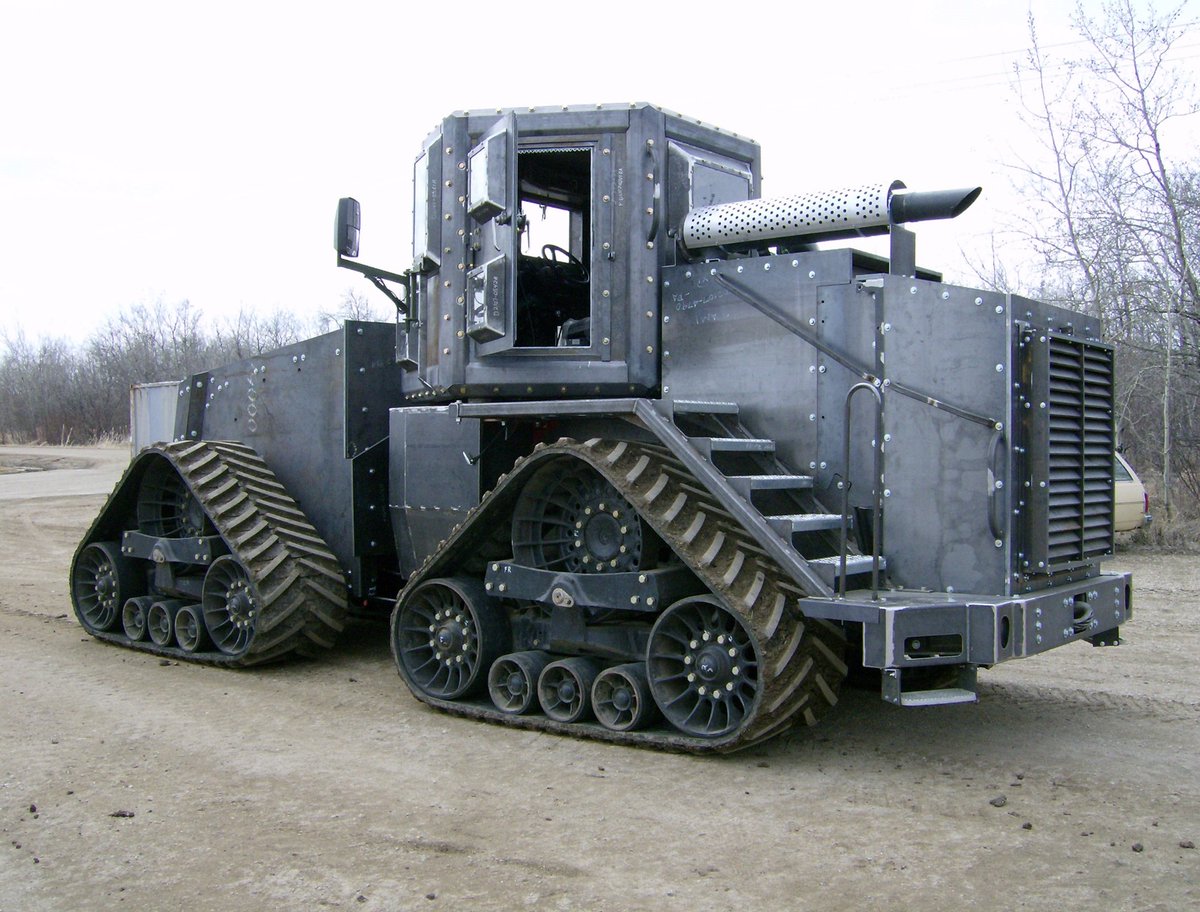 Apparently there's a Ukrainian farmer who's already repossessed 24 Russian Tanks.  He is being called the "Reaper of Ukraine" 🇺🇦

This is his rig.
