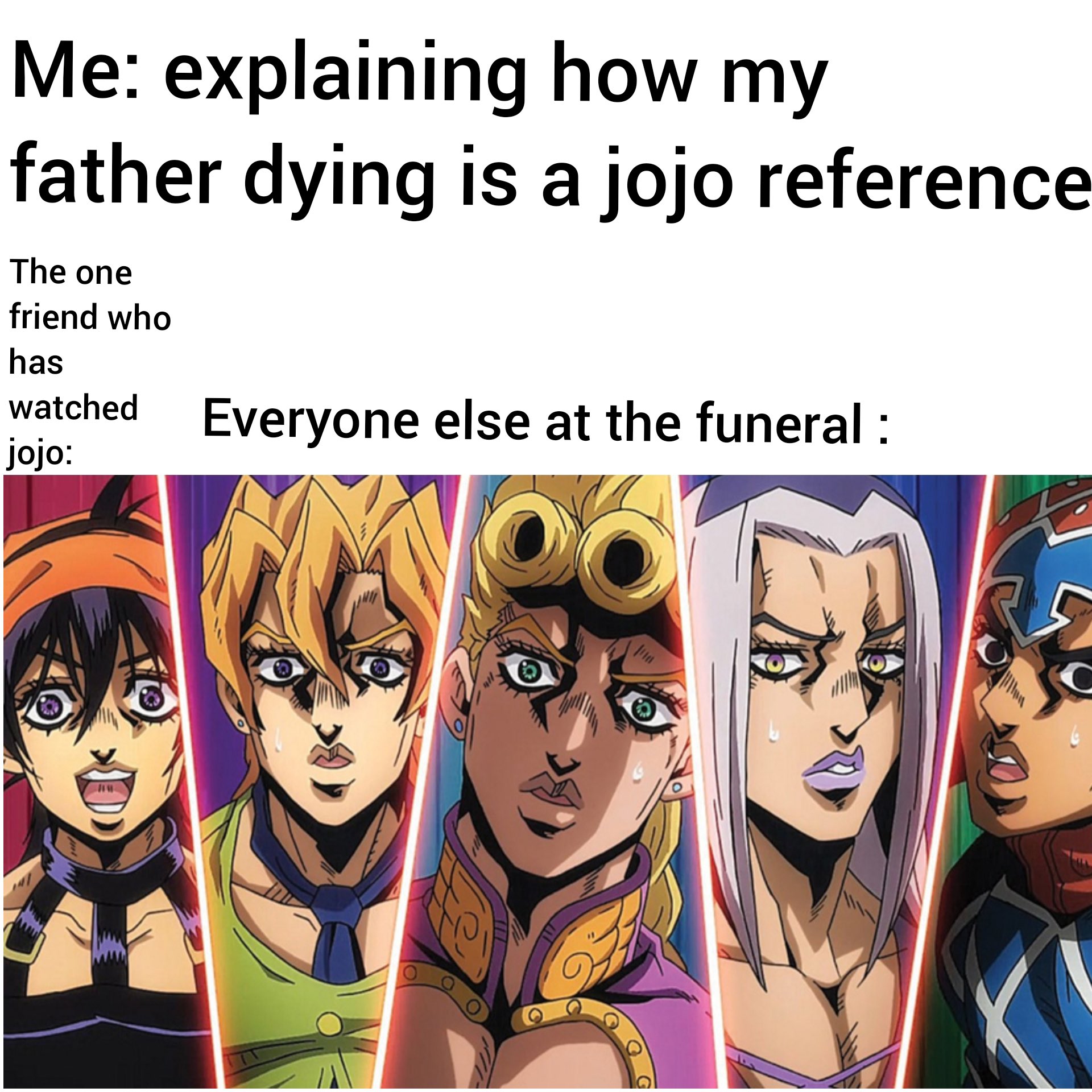 JoJo fans making the worst memes in existence on X: This is probably the  one that started the horrible bad thing happens but its a jojo reference  so its funny trend  /