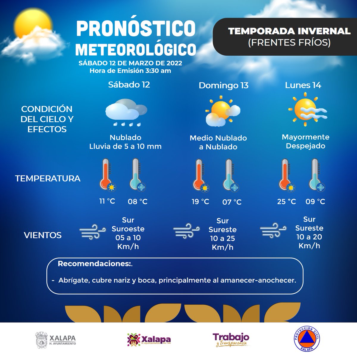 pc_xal's tweet photo. #PronósticoMeteorológico Vespertino para la Región de Xalapa.
#TrabajoYTransparencia
#PCXalapa
#Xalapa https://t.co/IjuXukZzN1