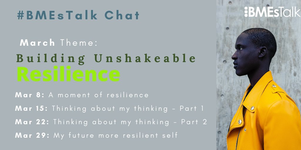 TONIGHT! #BuildingUnshakableResilience Right here (@BMEsTalk) at 9pm EST. Invite a friend. #BMEsTalk