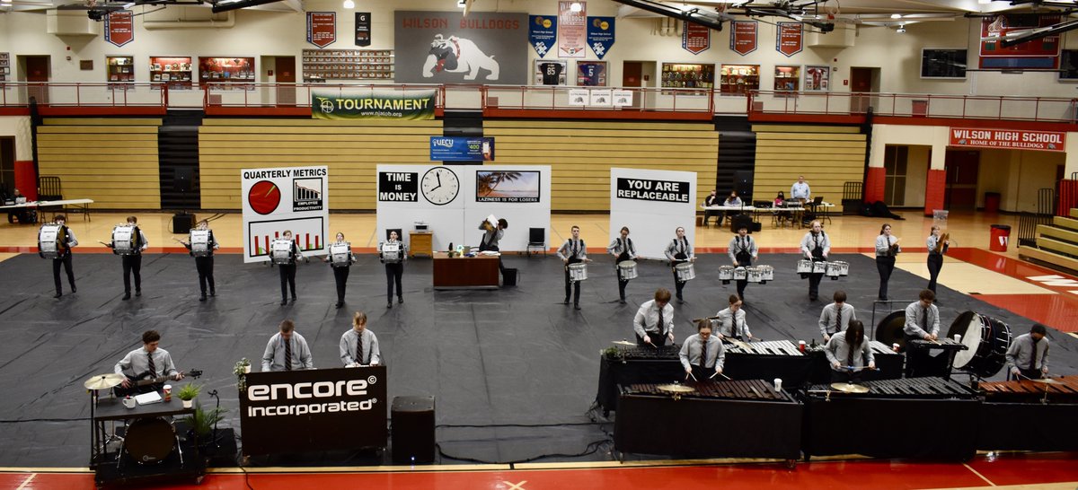 SoudertonBigRed's tweet photo. Outstanding performances last weekend by the @SASD_SAHS Encore! Indoor Percussion Ensemble #LIVINTHEDREAM2022 and the Forte Winter Guard #STANDOUT2022 at the Wilson Indoor Show.  Awesome to see what these amazing students have accomplished together in such a short time! https://t.co/qaJmmkpaaQ
