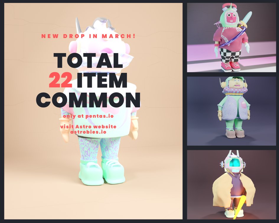 jon_lxz's tweet photo. New Drop Astrobies‼️
Total 22 item Common

FP : 0.04 #BNB 
(any holders can offer to 0.03bnb)

Go Check it :https://t.co/LLJKWi5pnF
astro web : https://t.co/aMvfWCGT04

Astrobies Astrobies Astrobies Everywhere!

@Pentasian #pentasian #PentasianSupportPentasian https://t.co/WVyJGr46rG