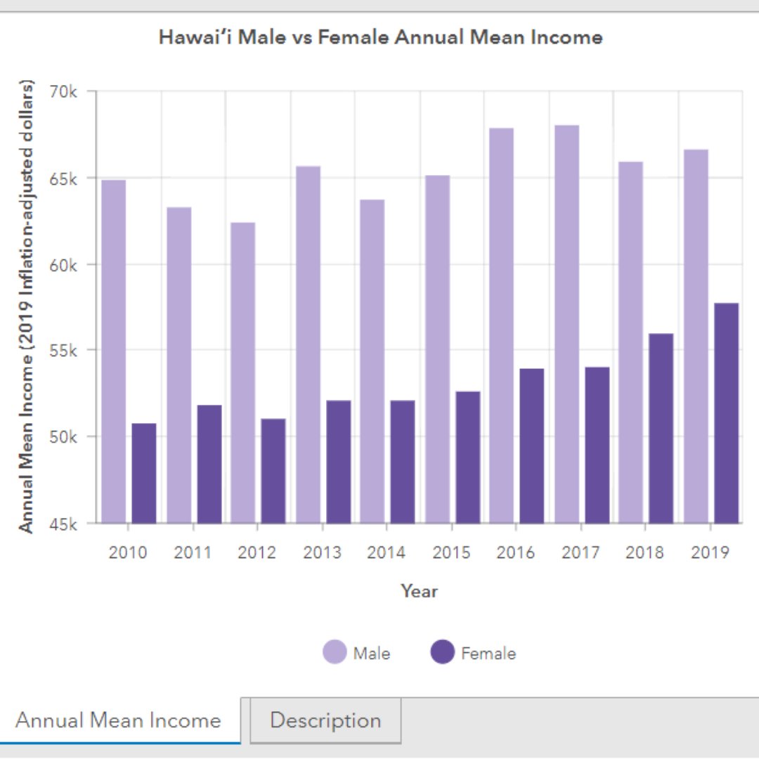 HIGreenGrowth's tweet photo. Income inequality leads to financial instability.
But there's good reason to be hopeful: 2019 marked the first year in Hawai'i's history that the #WageGap between men and women was under $10K.
Learn more at: https://t.co/yKY24FcyUa
#AlohaPlusChallenge #womenshistorymonth https://t.co/AAD8Y90adn