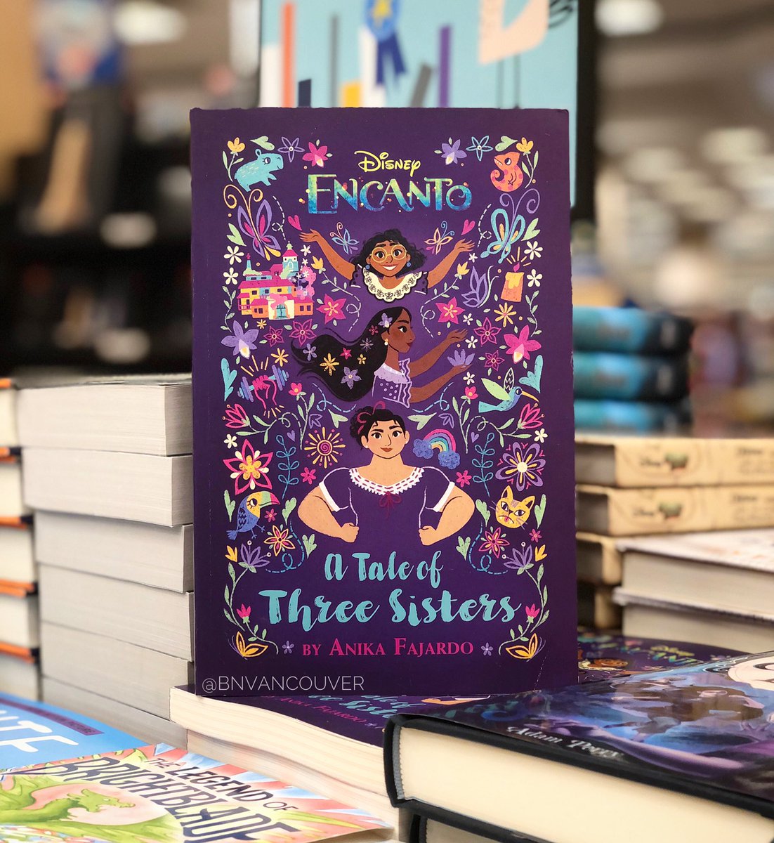 We may not talk about Bruno but we do talk about books! If your kiddos can’t get enough of Encanto, pick up this wonderful young reader novel about the three younger Madrigal sisters! #barnesandnoble #wedonttalkaboutbruno #encanto #disneyencanto #bnvancouver #vancouverusa