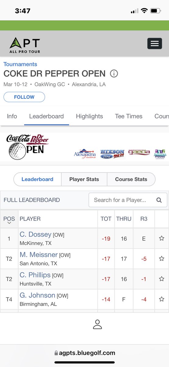 steveazar's tweet photo. Congrats @G_Johnson62     @HailState  @HailStateMG for a T4 finish this week in the Coke Doctor Pepper Open! Way to rock it Garrett! #G$ @WMurrayGolf https://t.co/drdTYhxyMz