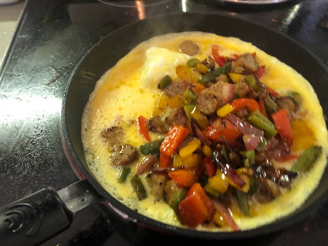 News24680's tweet photo. What's Cookin', 24/680?
Quickie Breakfast Omelette topped with a Chèvre courtesy of some of Sonoma County’s friendliest ranch goats! #ReporterFood https://t.co/moLFYzHfzo