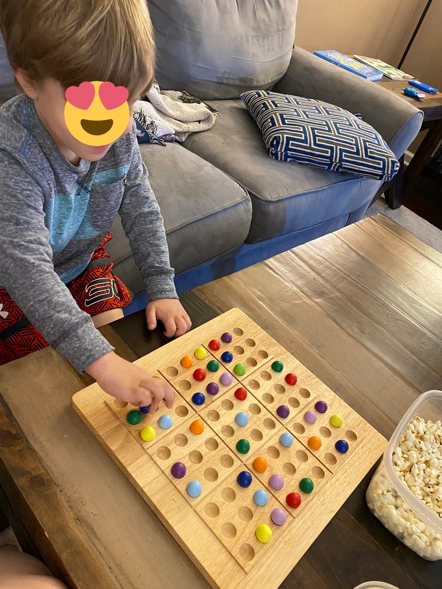 rebecca_alwine's tweet photo. He’s so smart. And then he reminds me he’s 5 with his lack of patience… #parenting #colorku https://t.co/s35VG0f4Td