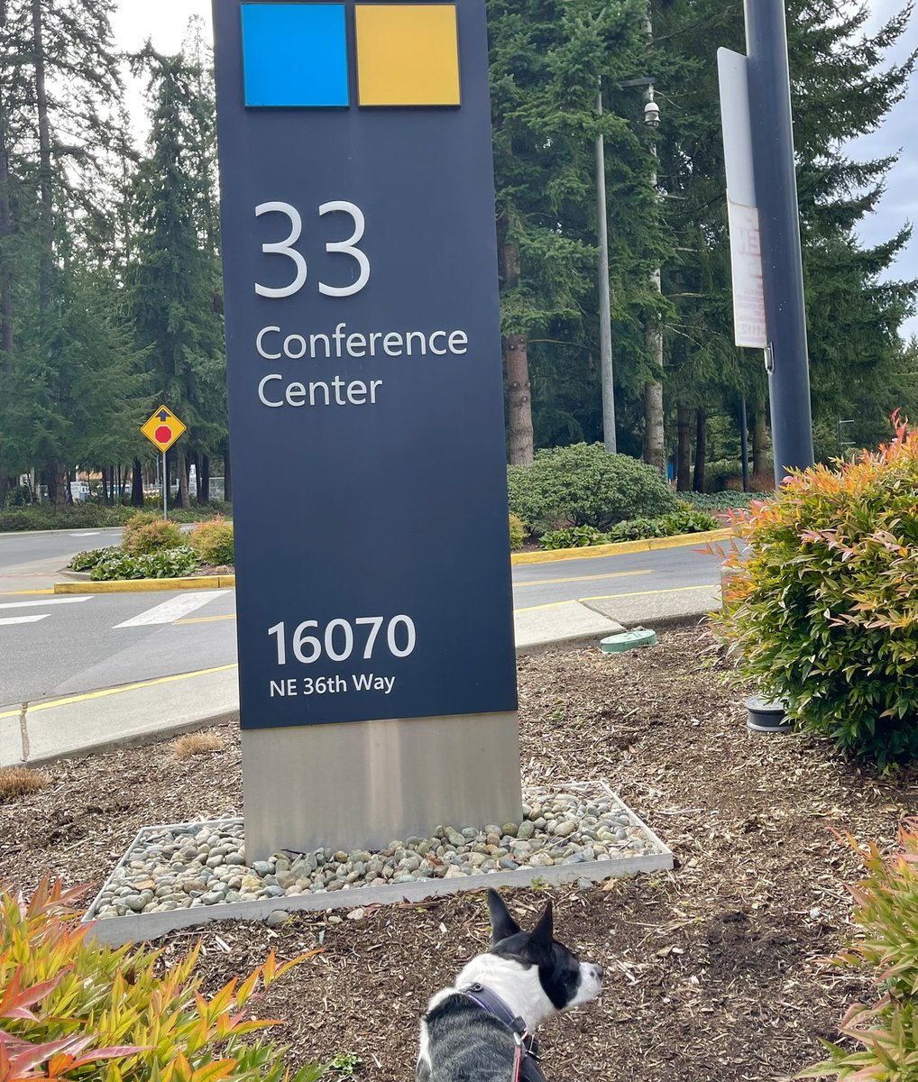 Walking my dog around the  Microsoft campus just now and noticed this sign